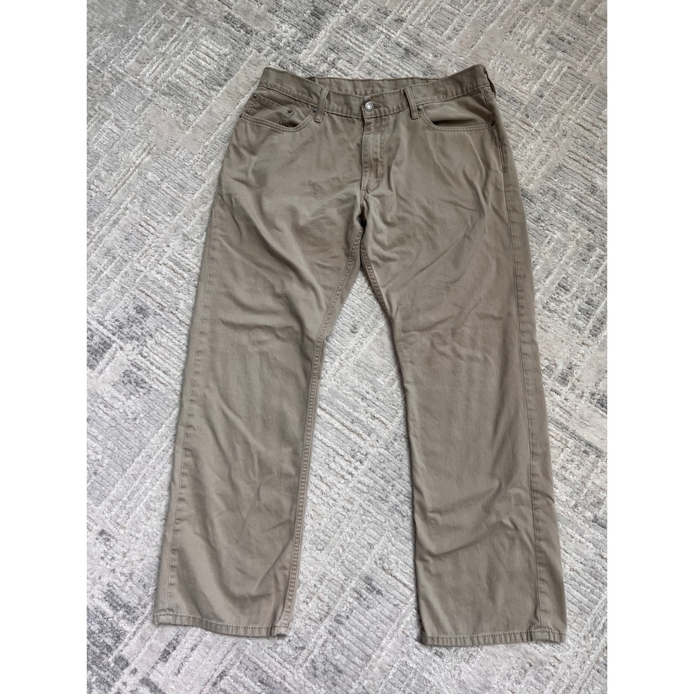 Levi's 514 Straight Fit Jeans Mens W38 L32‎ Khaki Tan Casual Everyday Pants